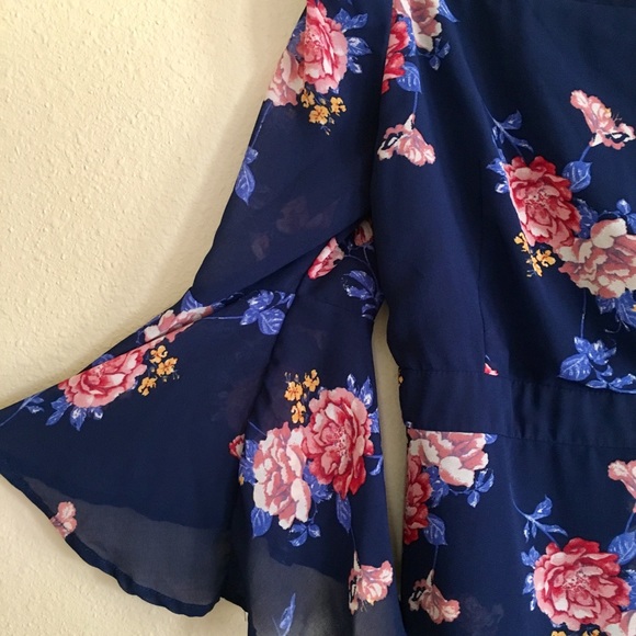 Floral Print Off the Shoulder Dress - Picture 3 of 6